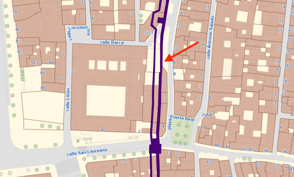 plano muralla calle goles